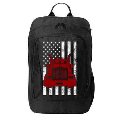 American Trucker USA Flag City Backpack