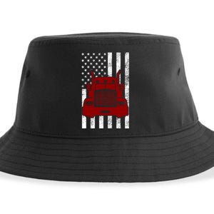 American Trucker USA Flag Sustainable Bucket Hat