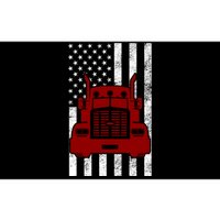 American Trucker USA Flag Bumper Sticker