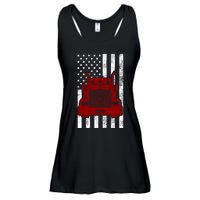 American Trucker USA Flag Ladies Essential Flowy Tank