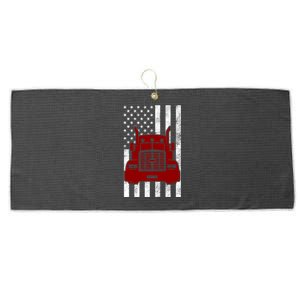 American Trucker USA Flag Large Microfiber Waffle Golf Towel