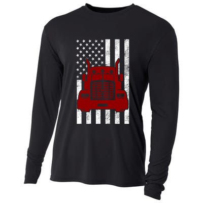 American Trucker USA Flag Cooling Performance Long Sleeve Crew