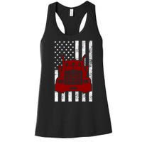 American Trucker USA Flag Women's Racerback Tank