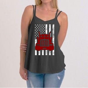 American Trucker USA Flag Women's Strappy Tank