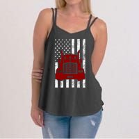 American Trucker USA Flag Women's Strappy Tank