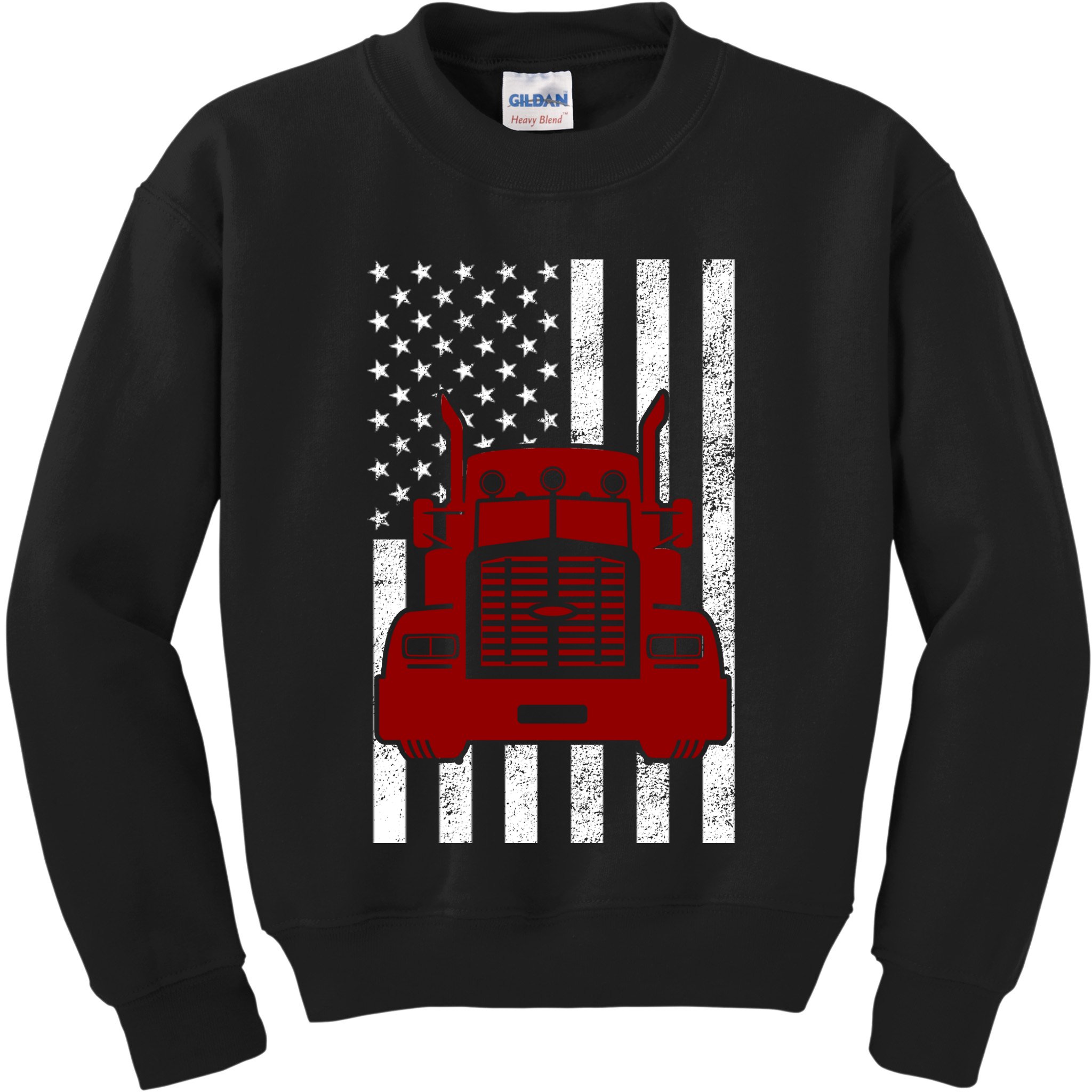 American Trucker USA Flag Kids Sweatshirt