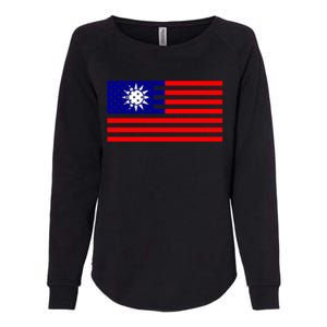 Taiwan Usa Flag Taiwanese American Citizen Nationality Gift Womens California Wash Sweatshirt