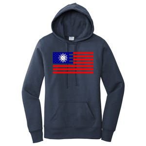 Taiwan Usa Flag Taiwanese American Citizen Nationality Gift Women's Pullover Hoodie