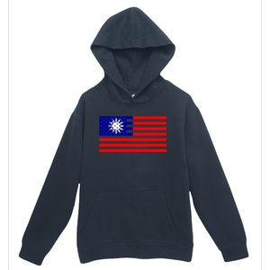 Taiwan Usa Flag Taiwanese American Citizen Nationality Gift Urban Pullover Hoodie