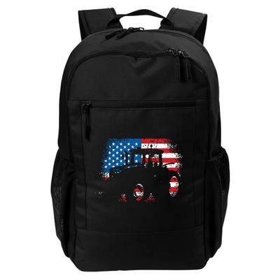 Tractor USA Flag Design For Patriotic Farmer Backpack