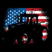 Tractor USA Flag Design For Patriotic Farmer Backpack