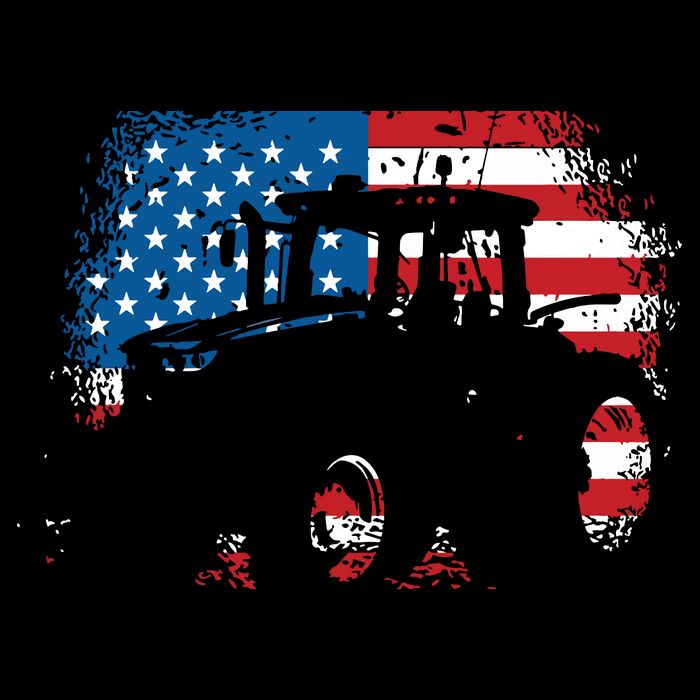 Tractor USA Flag Design For Patriotic Farmer Backpack