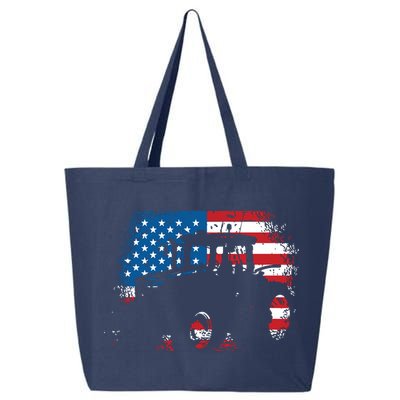 Tractor USA Flag Design For Patriotic Farmer 25L Jumbo Tote
