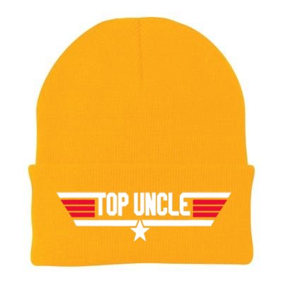 Top Uncle Funny Uncle 80s Father's Day Gift Knit Cap Winter Beanie