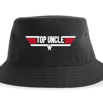 Top Uncle Funny Uncle 80s Father's Day Gift Sustainable Bucket Hat