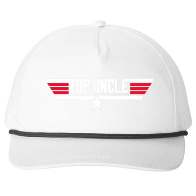 Top Uncle Funny Uncle 80s Father's Day Gift Snapback Five-Panel Rope Hat