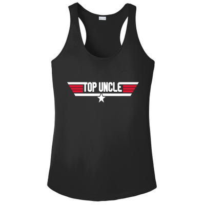 Top Uncle Funny Uncle 80s Father's Day Gift Ladies PosiCharge Competitor Racerback Tank