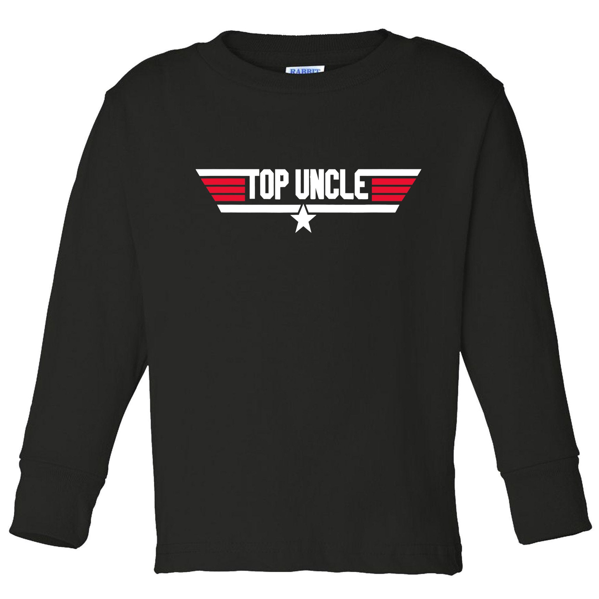Top Uncle Funny Uncle 80s Father's Day Gift Toddler Long Sleeve Shirt