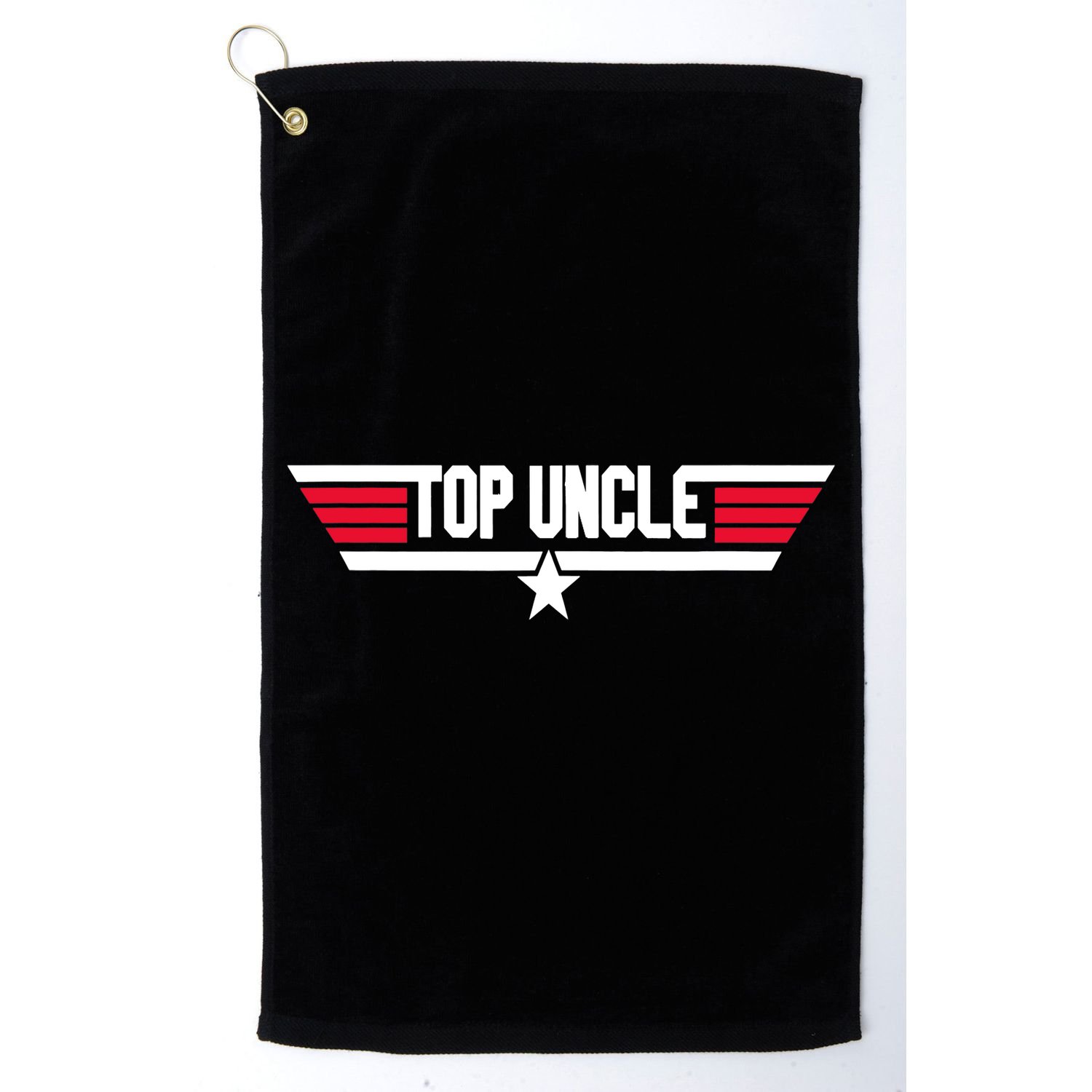 Top Uncle Funny Uncle 80s Father's Day Gift Golf Towel