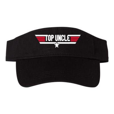 Top Uncle Funny Uncle 80s Father's Day Gift Valucap Bio-Washed Visor