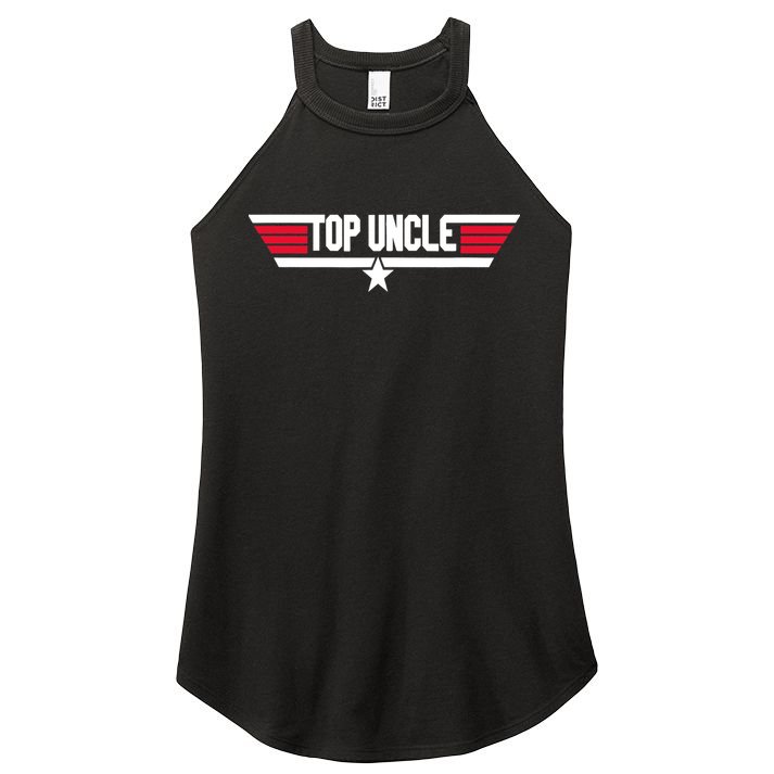 Top Uncle Funny Uncle 80s Father's Day Gift Women's Perfect Tri Rocker Tank
