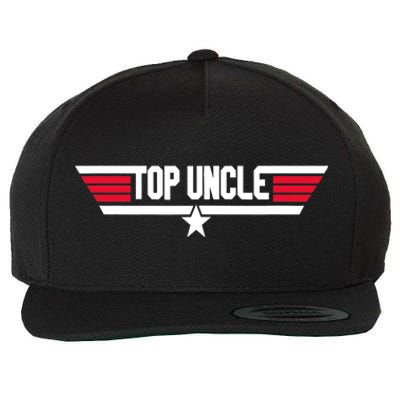 Top Uncle Funny Uncle 80s Father's Day Gift Wool Snapback Cap