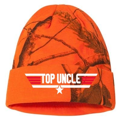 Top Uncle Funny Uncle 80s Father's Day Gift Kati Licensed 12" Camo Beanie