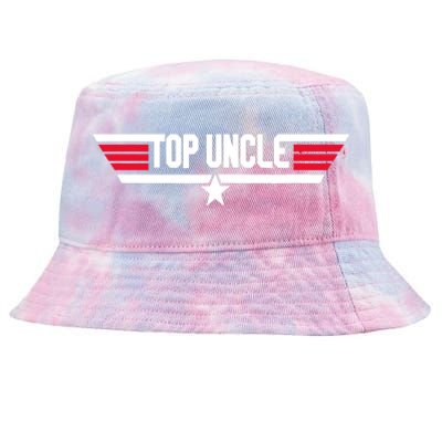 Top Uncle Funny Uncle 80s Father's Day Gift Tie-Dyed Bucket Hat