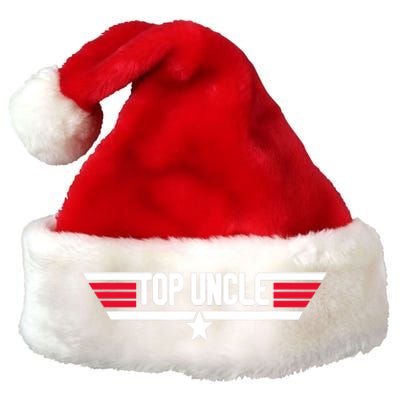 Top Uncle Funny Uncle 80s Father's Day Gift Premium Christmas Santa Hat