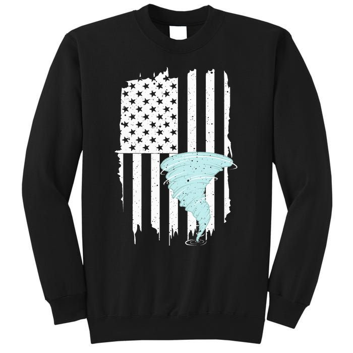 Tornado Us Flag Hurricane Storm Tornado Chaser Sweatshirt