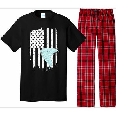 Tornado Us Flag Hurricane Storm Tornado Chaser Pajama Set