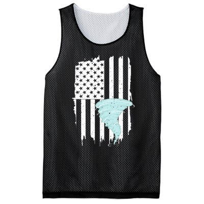 Tornado Us Flag Hurricane Storm Tornado Chaser Mesh Reversible Basketball Jersey Tank