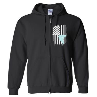 Tornado Us Flag Hurricane Storm Tornado Chaser Full Zip Hoodie