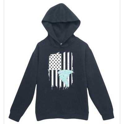 Tornado Us Flag Hurricane Storm Tornado Chaser Urban Pullover Hoodie