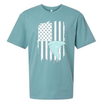 Tornado Us Flag Hurricane Storm Tornado Chaser Sueded Cloud Jersey T-Shirt