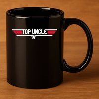 Top Uncle Funny Uncle 80s Father's Day Gift 11oz C Handle Ceramic Mug
