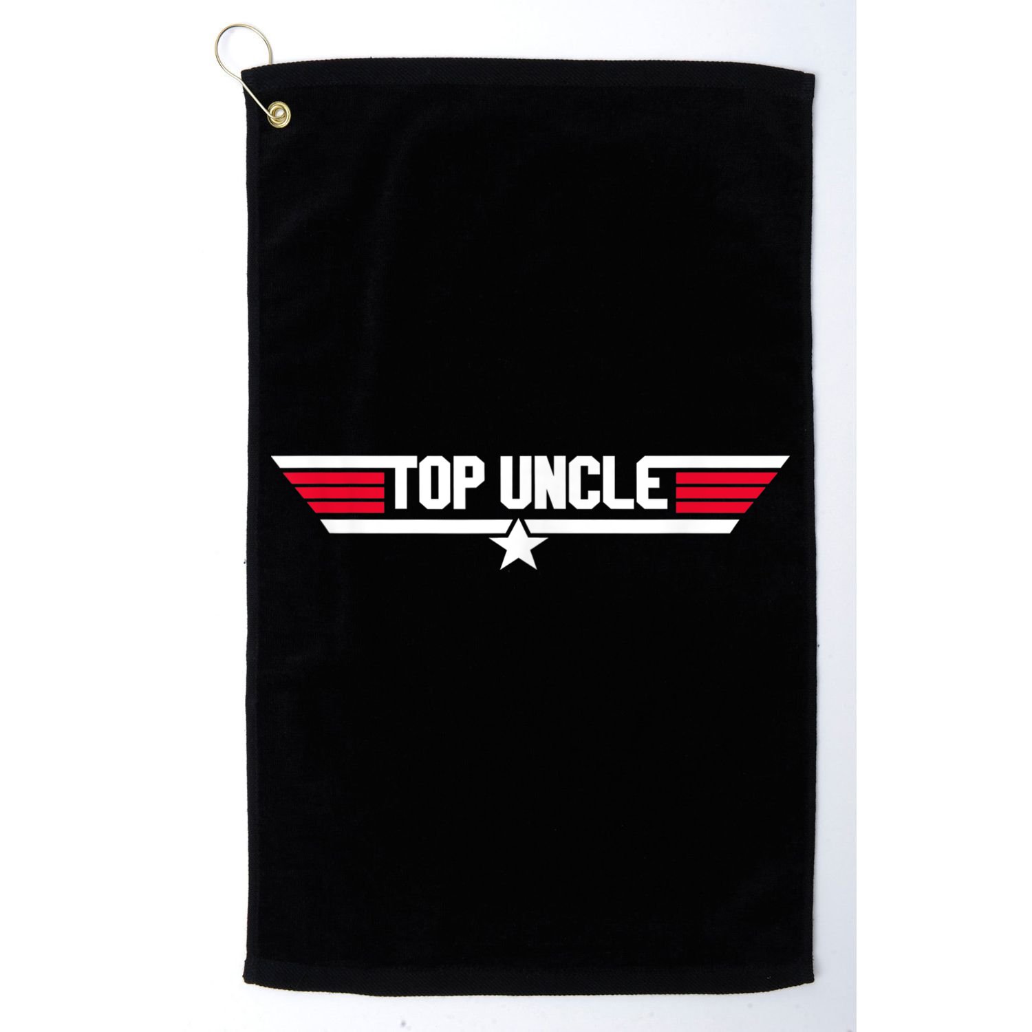 Top Uncle Funny Uncle 80s Father's Day Gift Golf Towel