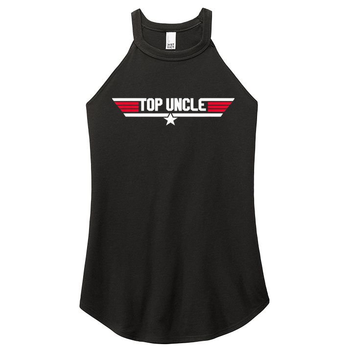 Top Uncle Funny Uncle 80s Father's Day Gift Women's Perfect Tri Rocker Tank