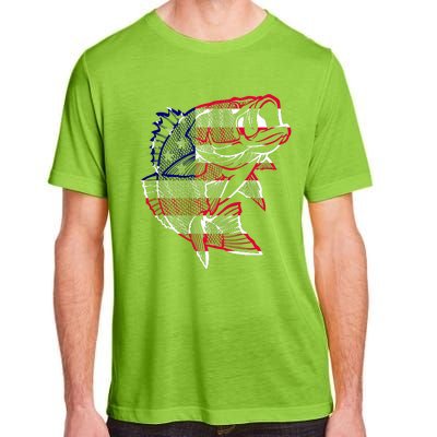 Transparent USA Fish Flag Adult ChromaSoft Performance T-Shirt