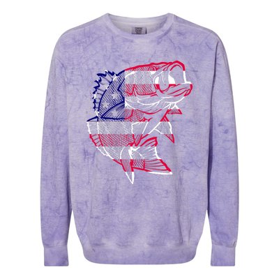 Transparent USA Fish Flag Colorblast Crewneck Sweatshirt