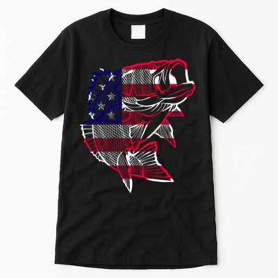 Transparent USA Fish Flag Tall T-Shirt