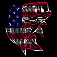 Transparent USA Fish Flag Tall T-Shirt