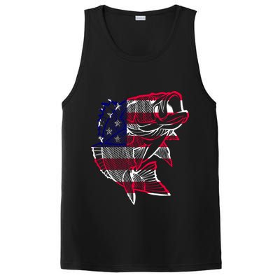 Transparent USA Fish Flag PosiCharge Competitor Tank