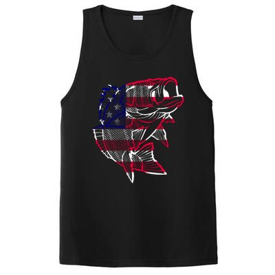 Transparent USA Fish Flag PosiCharge Competitor Tank