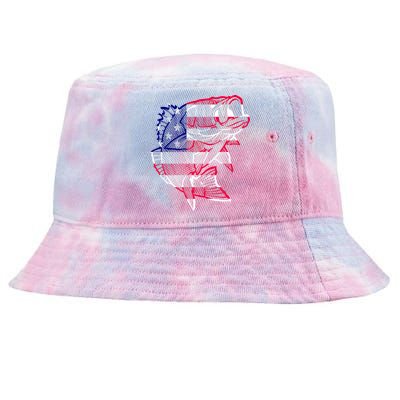 Transparent USA Fish Flag Tie-Dyed Bucket Hat