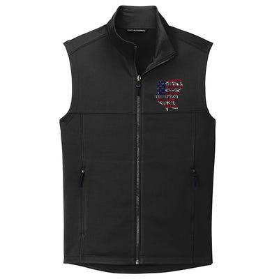 Transparent USA Fish Flag Collective Smooth Fleece Vest