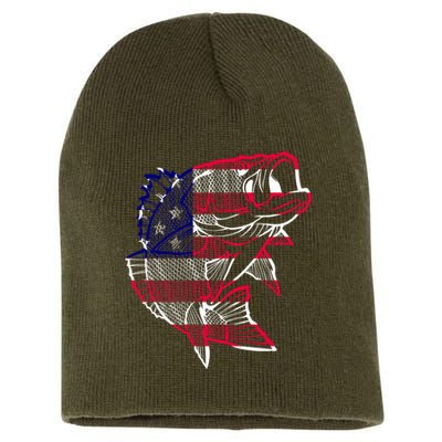 Transparent USA Fish Flag Short Acrylic Beanie