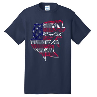 Transparent USA Fish Flag Tall T-Shirt