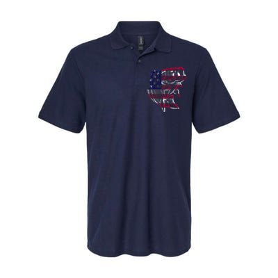 Transparent USA Fish Flag Softstyle Adult Sport Polo