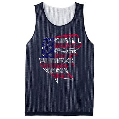 Transparent USA Fish Flag Mesh Reversible Basketball Jersey Tank